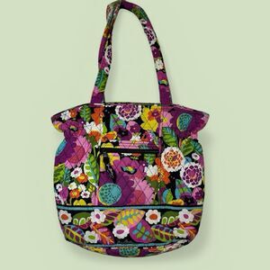 VG Vera Bradley VaVa Bloom Floral Print Quilted Laura Tote Purse Retired